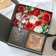 제이하니 香皂花 肥皂花禮物盒 + 天使香皂, 紅色