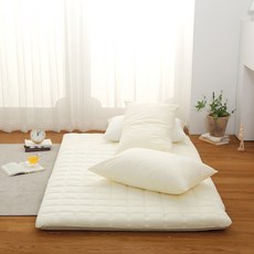 棉質絎縫保潔墊, 象牙白