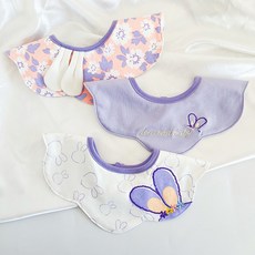 HARAROI 嬰幼兒花園兔子圍兜巾3件組