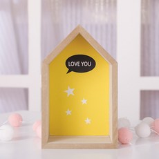JH Company 북유럽 하우스 벽걸이 선반, 옐로우, 1개