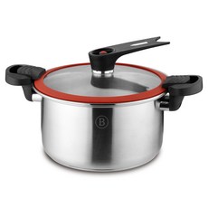 Balunfini 電磁爐用 316不鏽鋼 五層底 低壓真空鍋, 混合色, 1個, 24cm