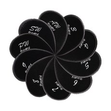 JAMA GOLF 絲絨鐵桿套10件組, 黑色, 10個