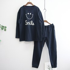 iyaan 孕婦微笑印花長袖上衣+長褲