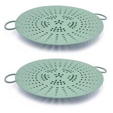 膠蒸蒸籠墊 深綠色, 直徑 25 厘米 x 高 4.5 厘米, 2個