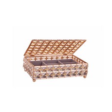 GUNU室內豪華水晶珠寶收納盒 金色, 1個