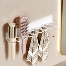 온지 다용도 벽부착형 옷걸이 수납 정리함, 화이트, 1개