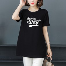 MarketA 女士Way大尺碼熟女風短袖T恤