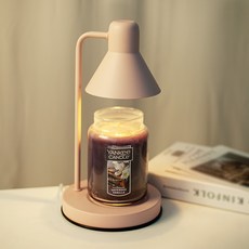 더스윗 모노 캔들워머 + 양키캔들 라지자 + 전구 2p 세트, 핑크, 라벤더바닐라