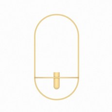 橢圓形金屬掛式花瓶架, 金子