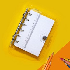 WB DIARY 6孔活頁本 + 內頁與封面, 1個, 透明