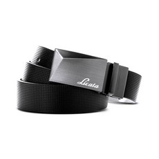 LICATA 男款雙面皮革高爾夫腰帶 B18101, 黑，白