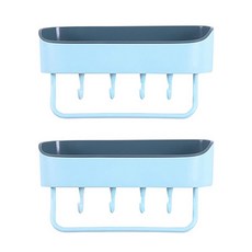 힐로 다용도 욕실 주방 수납 거치대, 스카이, 2개