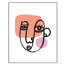 추상 일러스트 그림 인테리어 액자 IDP-052, 엣지 실버