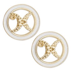 奢華風金屬鈕扣, 2顆, Realme款(Gold WT)