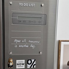 Mandeulhavy 冰箱磁吸式便條板 直式清單, 壓克力