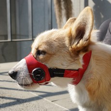 JAYULOPGAE 狗狗防吠嘴套 XL號, 紅色, 1個