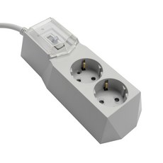 Ijung 4000W 高容量延長線 過載斷電 2孔 灰色, 1個, 1.5m