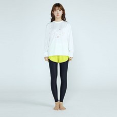 soleil 女款 Planet 寬鬆版長袖上衣 + 一體式短褲九分水上運動緊身褲防磨衣套裝