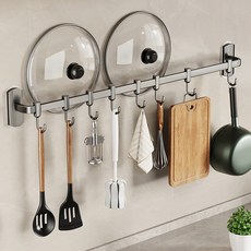 조리도구 후크형 걸이 45 x 7 x 5 cm, 1개, 그레이