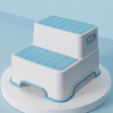 Mellowdudu 幼兒用防滑雙層腳踏凳, 1個, 藍色