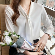 LUNA GIRL 女性Nancy領結襯衫 L24FBL071209