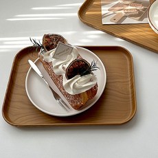 잇어스 페이크 우드패턴 트레이, 1개