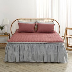 ATO&ALO 絎縫床罩, 酒紅