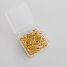 yarna 전구 단수링 50p + 플라스틱케이스 세트, 골드(단수링), 1세트