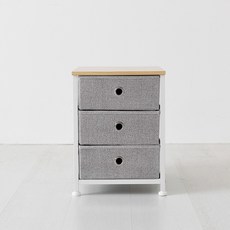 마켓비 NOVEN 패브릭 미니서랍장 300400, 라이트그레이, 3개