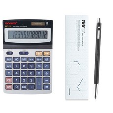모나미 계산기 MC-152 + 153 아이디 볼펜 1.0mm, Smoky, 1세트