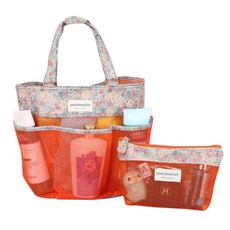 浴袋+小袋套組橙色, 1個, 橙色