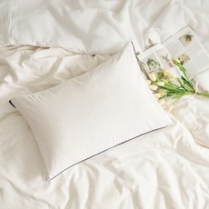 NICE FEEL NICEFEEL 棉質混色紗染皺褶泡泡紗枕頭套