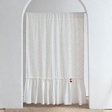 G&Y 雛菊迷你櫻桃門簾, 白色