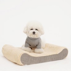 REDPUPPY 寵物縫線床墊, 棕色米色