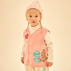 Care Bears 童款溫柔小羊&小熊刺繡天鵝絨背心