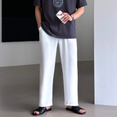 EV CLOSET 涼感亞麻長版寬鬆緊帶長褲 5286-1