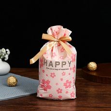 微笑束口蝴蝶結包裝禮物袋 櫻花快樂, 10個