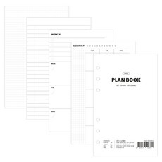 Recoz A6 6孔萬年型手帳補充內頁, 1套, 100張