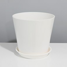 도시정원 모던 인테리어 컬러 컵 + 받침 세트, 화이트, 1세트