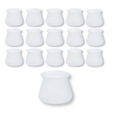 GOMINGOMING 矽膠圓形椅腳套, 白色