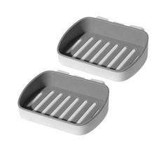 MONACO OLIVE 奧羅拉免鑽孔雙層肥皂架, 白色, 2個