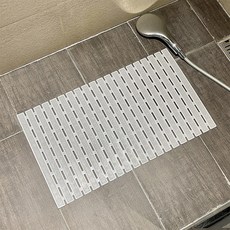 daysoy 方形排水浴缸浴室腳踏墊 40 x 68 cm, 1個, NO 01 灰色