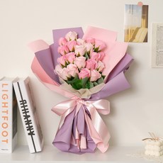 ASPASIA 玫瑰肥皂花束 20朵, 粉色