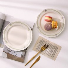 Iwooa 普羅旺斯的午後 復古盤 普羅旺斯漂亮盤子 20cm, 2個, 盤子 2入