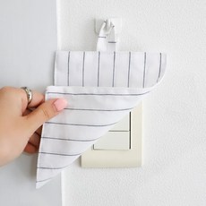 까사베르데 바오 패브릭 콘센트 커버 전선 가리개, 화이트ST