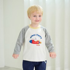 mollimelli 兒童太空小狗拉克蘭袖T恤