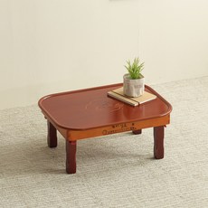 Joeunworld 民俗鑲嵌長方形橢圓桌 510 x 390 x 220 mm, 紅色的