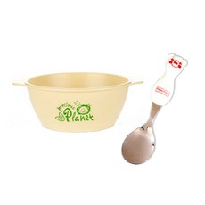 피셔프라이스 옥수수 대접 + 스푼 세트, 옐로우(대접), 1세트