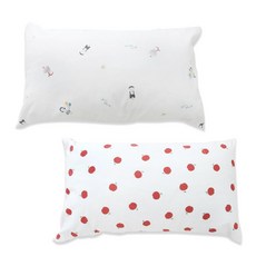 꿈꾸는두부 유아용 패턴디자인 베개 2종 세트 솜포함, C(미쎄스깡, 볼빨간사과)