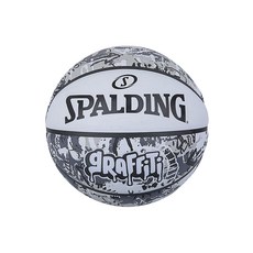 스팔딩 화이트 그래피티 농구공, 84-375Z, 1개